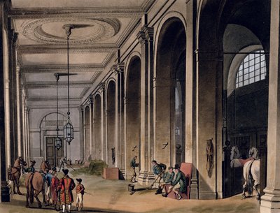 キングスミューズ、アッカーマンの「ロンドンの小宇宙」のチャリングクロス 作： Pugin and Rowlandson